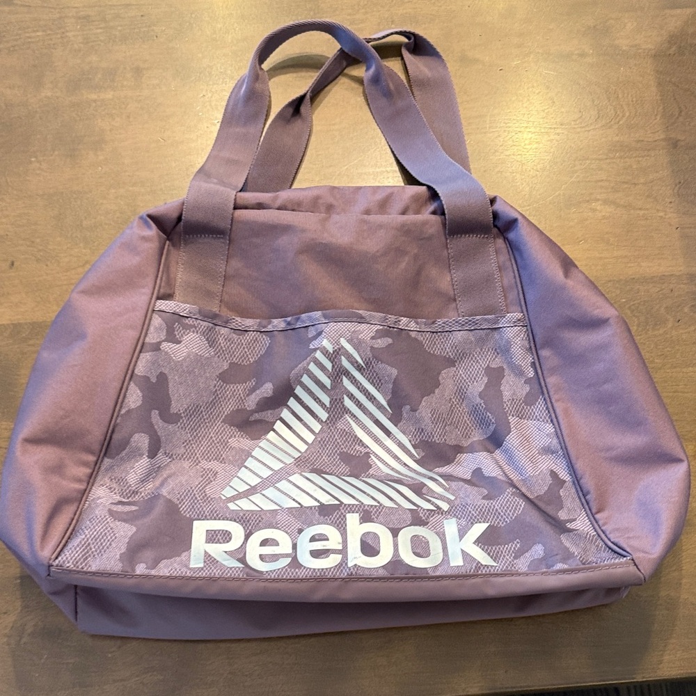 Reebok Lavender Camo Tote purple violet  Excelsior Tote bag shoulder gym workout